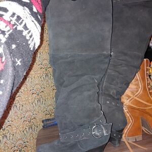 Naughty Monkey Black Over the Knee Boots